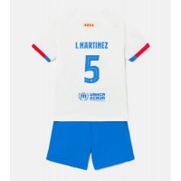 Fotballdrakt Barn Barcelona Inigo Martinez #5 Bortedraktsett 2023-24 Kortermet (+ Korte bukser)